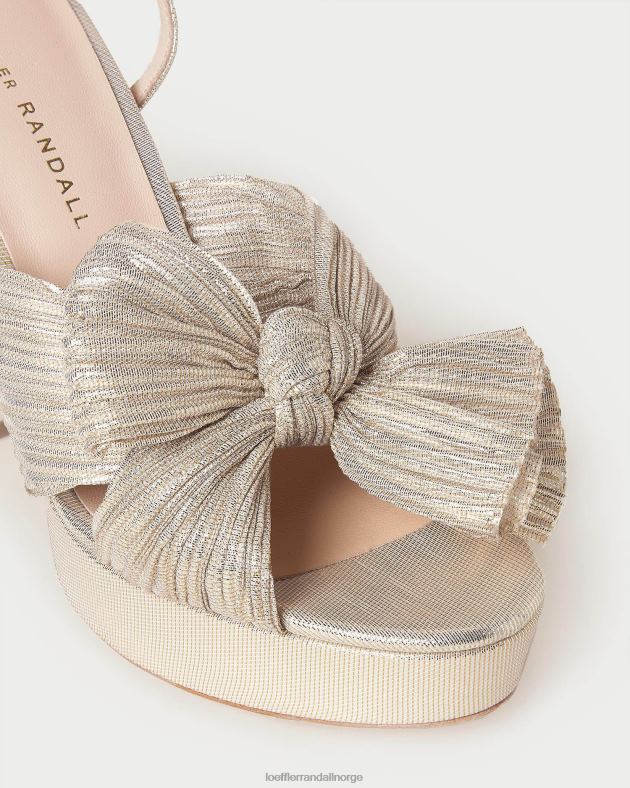 Loeffler Randall sko kvinner natalia plattform bue hæl FT8D16 platina