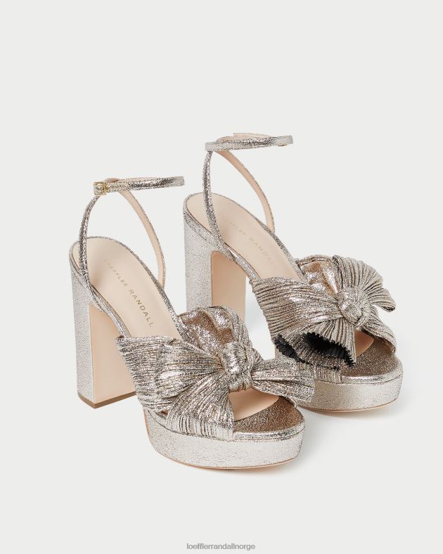 Loeffler Randall sko kvinner natalia plattform bue hæl FT8D68 champagne