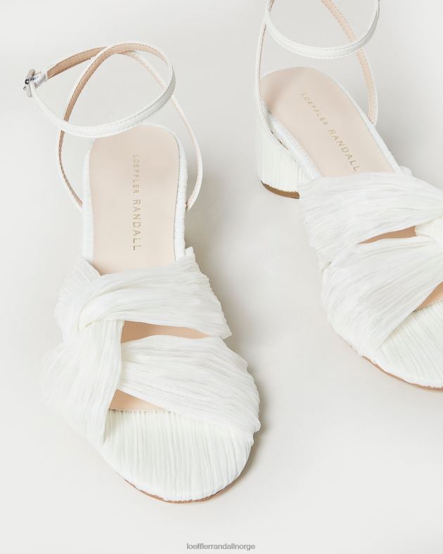 Loeffler Randall sko kvinner raegan plissert vri hæl FT8D33 perle
