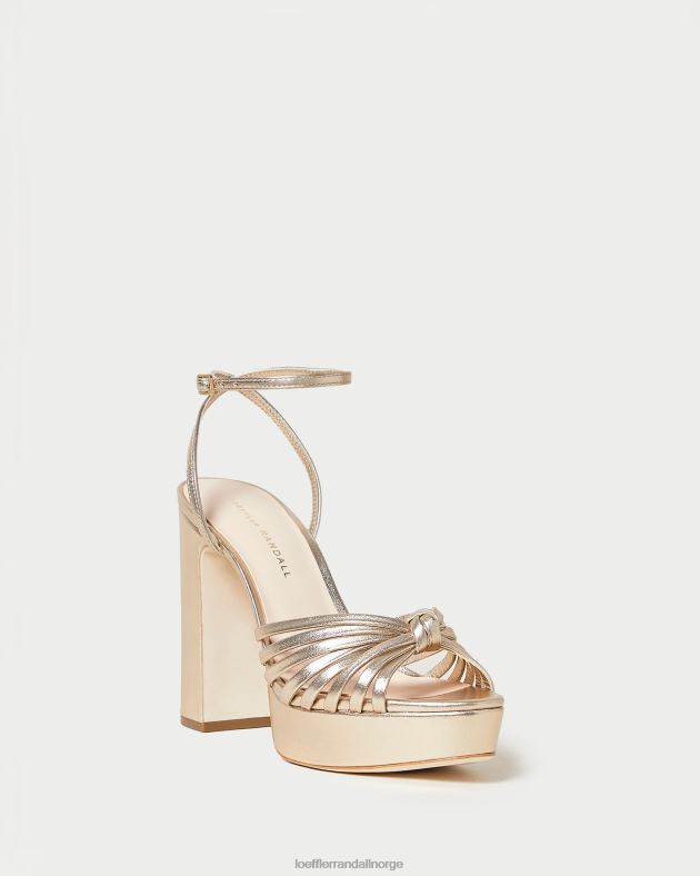 Loeffler Randall sko kvinner rivka knute plattformsandal FT8D27 champagne