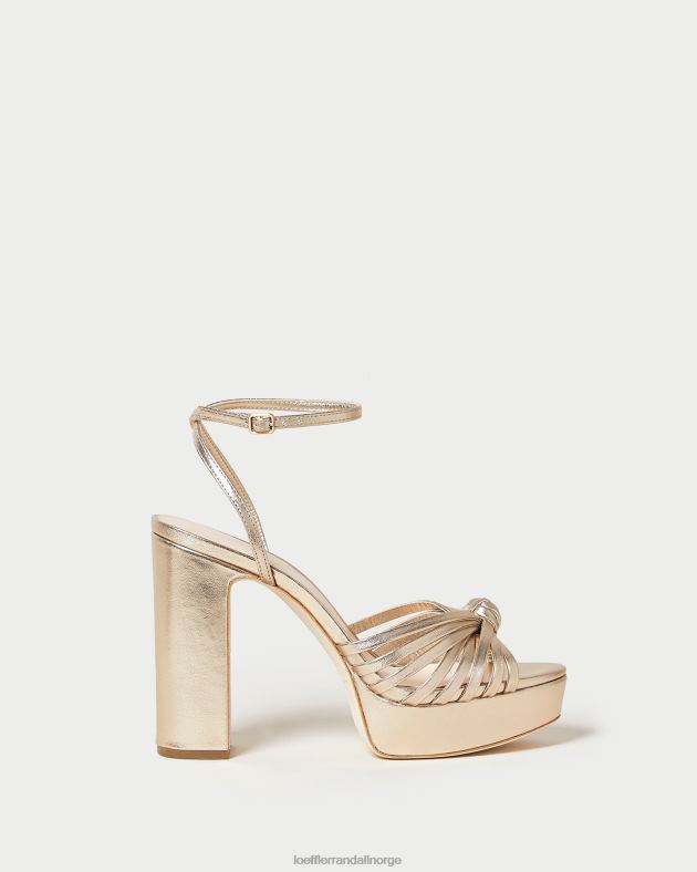 Loeffler Randall sko kvinner rivka knute plattformsandal FT8D27 champagne