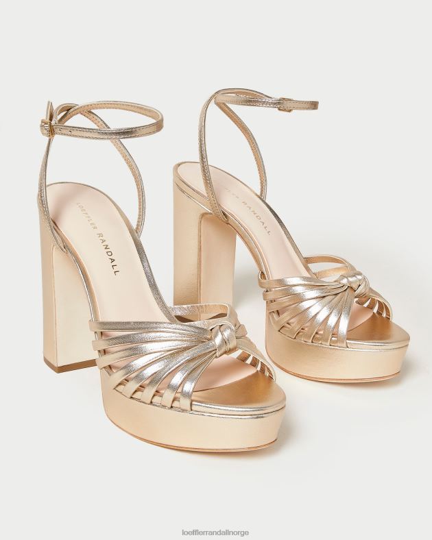 Loeffler Randall sko kvinner rivka knute plattformsandal FT8D27 champagne