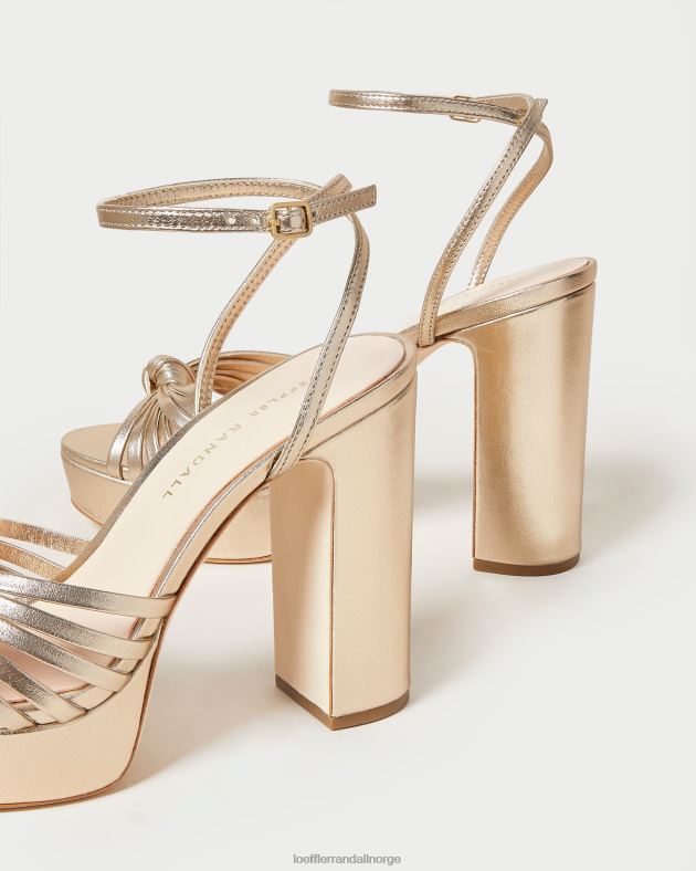 Loeffler Randall sko kvinner rivka knute plattformsandal FT8D27 champagne
