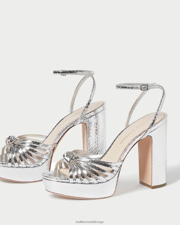 Loeffler Randall sko kvinner rivka knute plattformsandal FT8D75 sølv