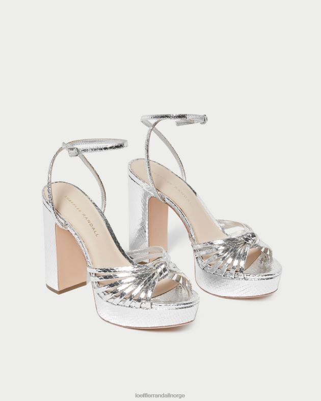 Loeffler Randall sko kvinner rivka knute plattformsandal FT8D75 sølv