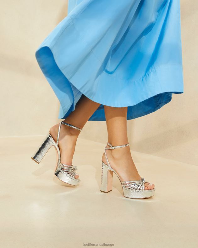 Loeffler Randall sko kvinner rivka knute plattformsandal FT8D75 sølv