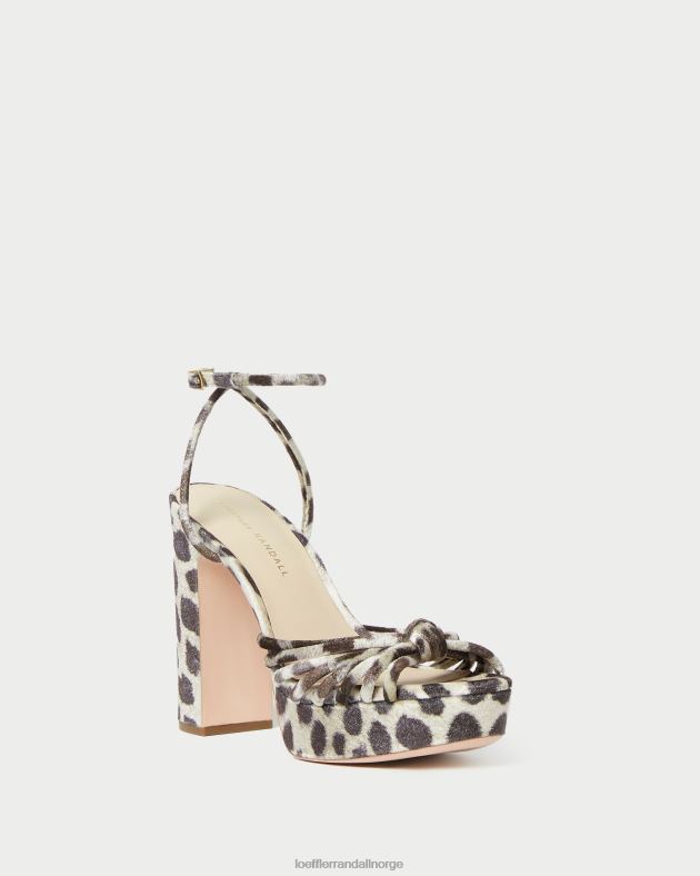 Loeffler Randall sko kvinner rivka knute plattformsandal FT8D98 leopard