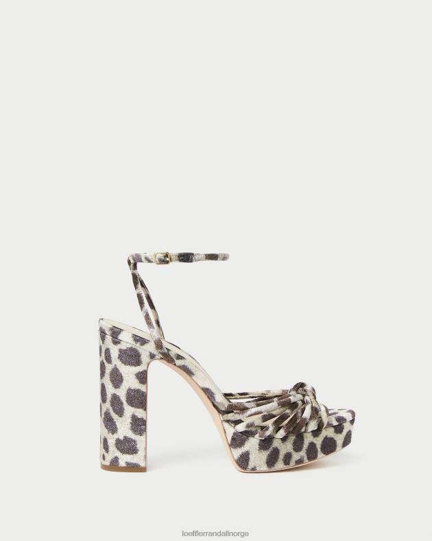 Loeffler Randall sko kvinner rivka knute plattformsandal FT8D98 leopard