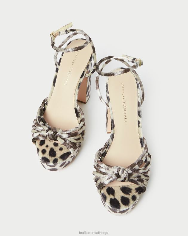 Loeffler Randall sko kvinner rivka knute plattformsandal FT8D98 leopard