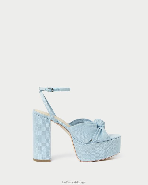Loeffler Randall sko kvinner roz knute plattform FT8D84 lett denim