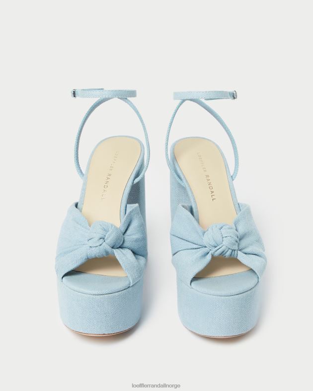 Loeffler Randall sko kvinner roz knute plattform FT8D84 lett denim