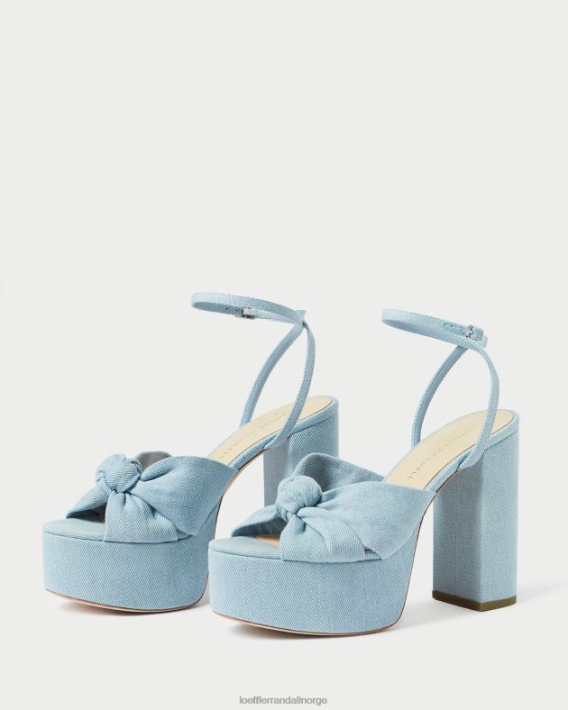 Loeffler Randall sko kvinner roz knute plattform FT8D84 lett denim