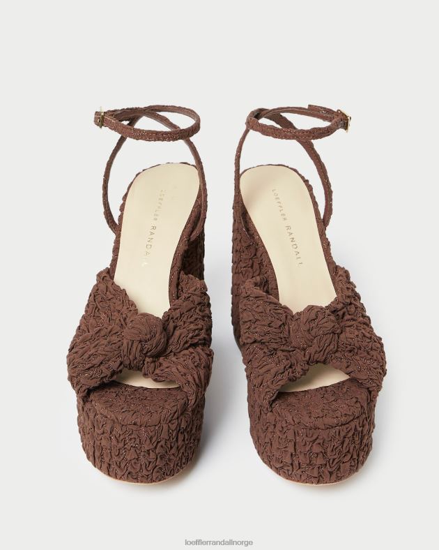 Loeffler Randall sko kvinner roz knute plattform FT8D92 kakao