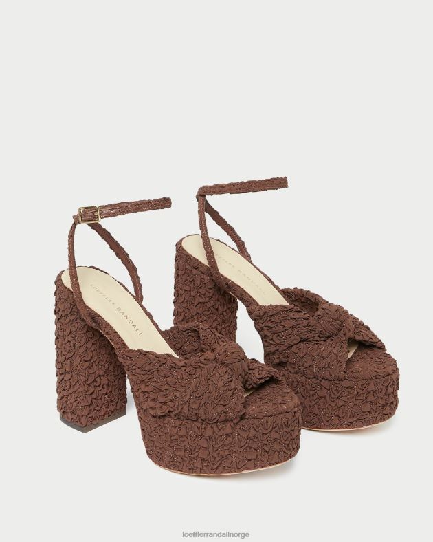 Loeffler Randall sko kvinner roz knute plattform FT8D92 kakao
