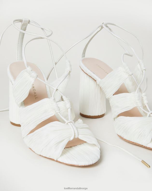 Loeffler Randall sko kvinner teresa plissert sandal med blonder FT8D83 perle