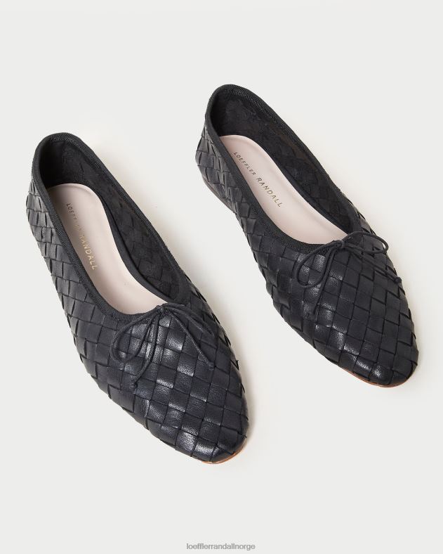 Loeffler Randall sko kvinner landry vevd ballett flat FT8D306 svart