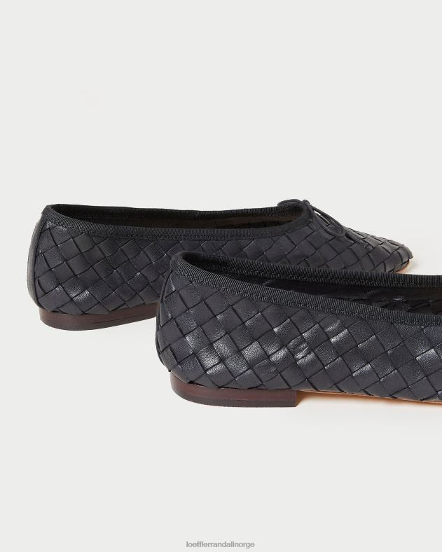Loeffler Randall sko kvinner landry vevd ballett flat FT8D306 svart