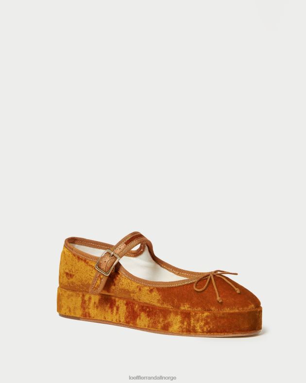 Loeffler Randall sko kvinner leah plattform mary jane FT8D307 oker