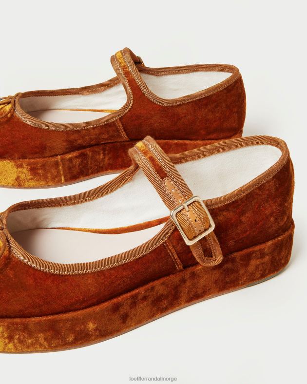 Loeffler Randall sko kvinner leah plattform mary jane FT8D307 oker