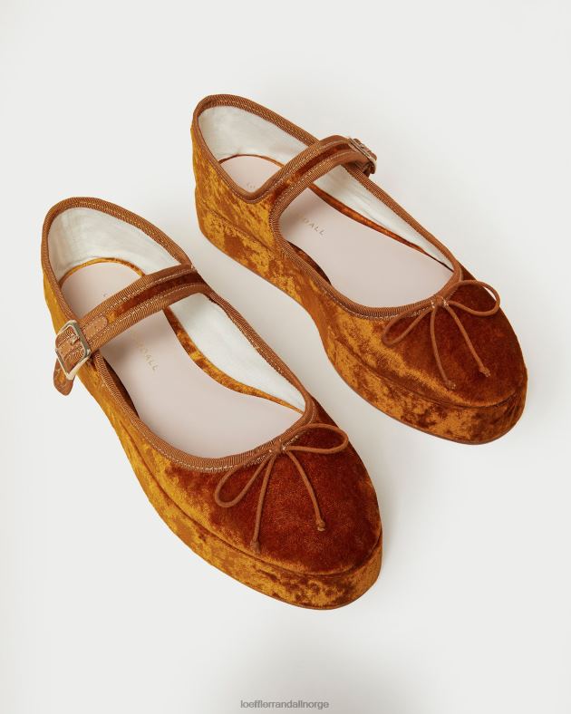 Loeffler Randall sko kvinner leah plattform mary jane FT8D307 oker