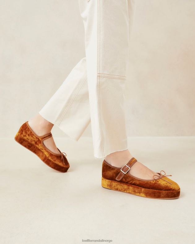 Loeffler Randall sko kvinner leah plattform mary jane FT8D307 oker