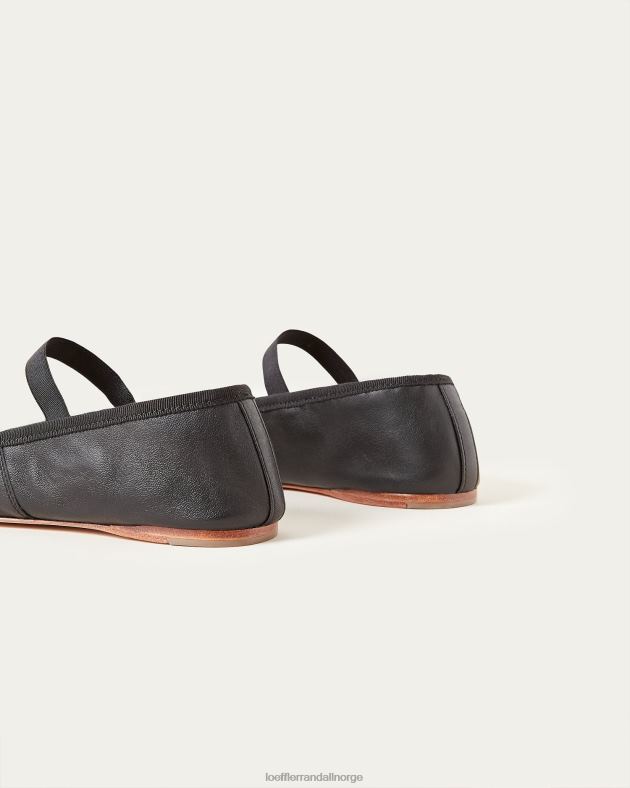 Loeffler Randall sko kvinner leonie ballett flat FT8D293 Svart lær