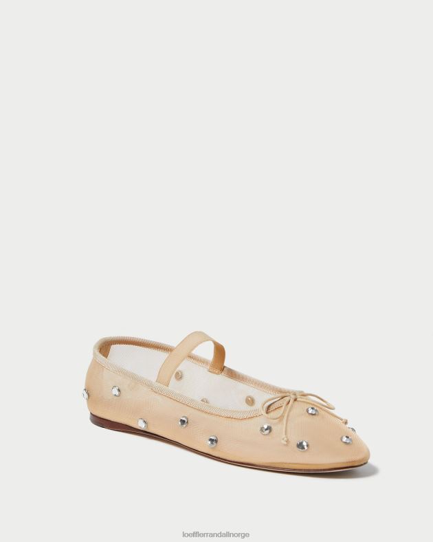 Loeffler Randall sko kvinner leonie ballett flat FT8D299 karamell/klar