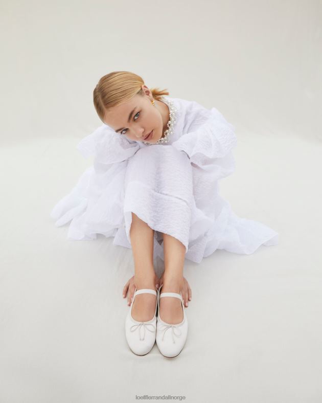 Loeffler Randall sko kvinner leonie ballett flat FT8D300 krem