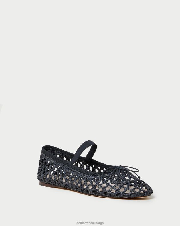Loeffler Randall sko kvinner leonie ballett flat FT8D301 svart hekling