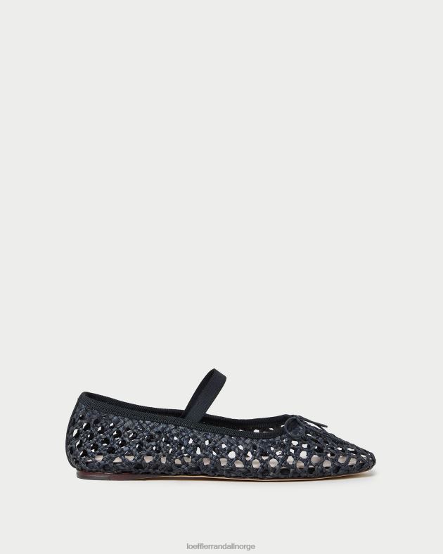 Loeffler Randall sko kvinner leonie ballett flat FT8D301 svart hekling