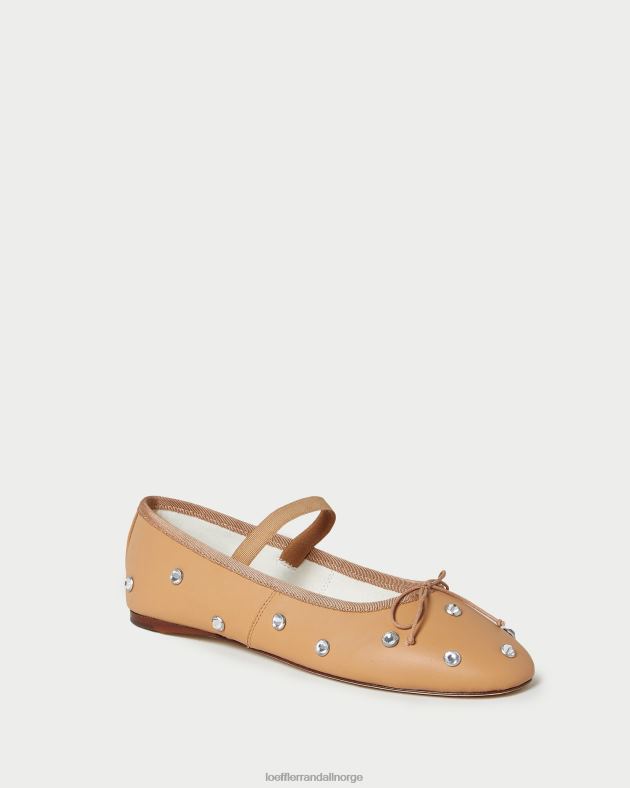 Loeffler Randall sko kvinner leonie ballett flat FT8D303 karamell/krystall