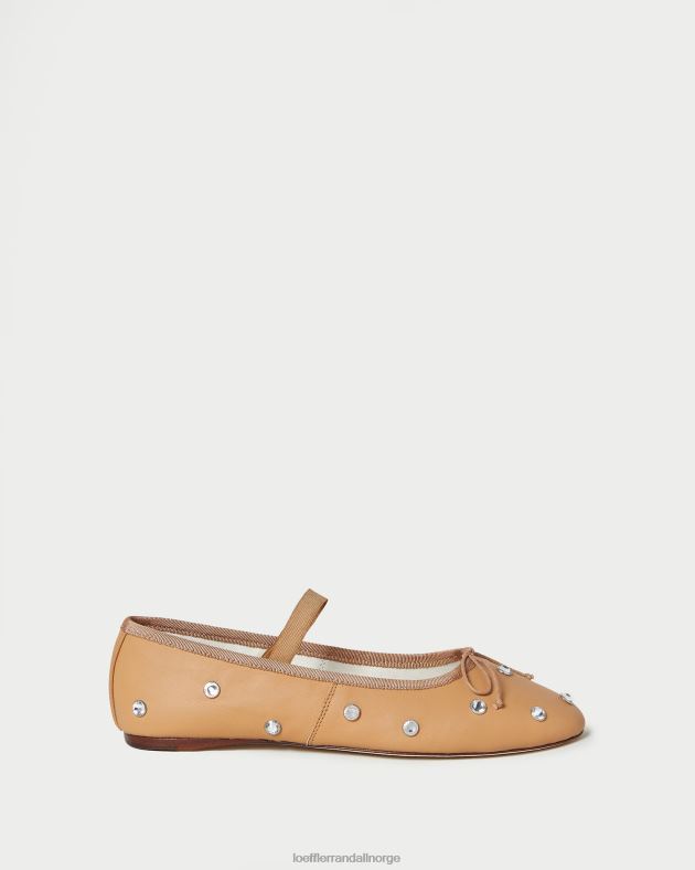 Loeffler Randall sko kvinner leonie ballett flat FT8D303 karamell/krystall