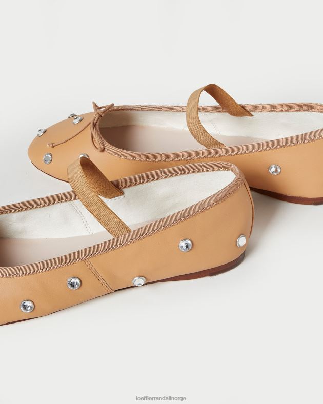 Loeffler Randall sko kvinner leonie ballett flat FT8D303 karamell/krystall