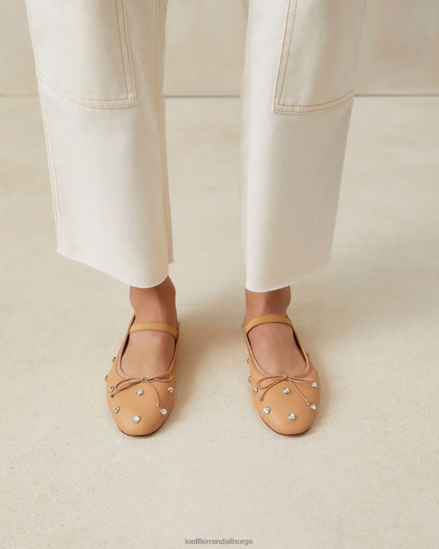 Loeffler Randall sko kvinner leonie ballett flat FT8D303 karamell/krystall