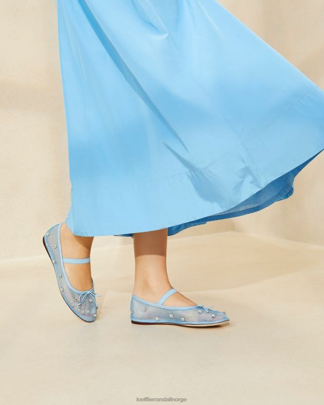 Loeffler Randall sko kvinner leonie ballett flat FT8D305 blå/klar