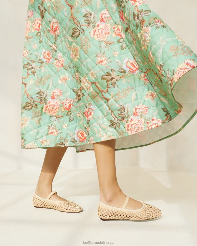 Loeffler Randall sko kvinner leonie ballett flat FT8D308 naturlig hekling