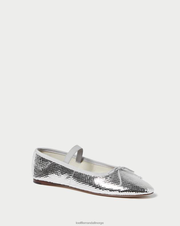Loeffler Randall sko kvinner leonie ballett flat FT8D309 sølv