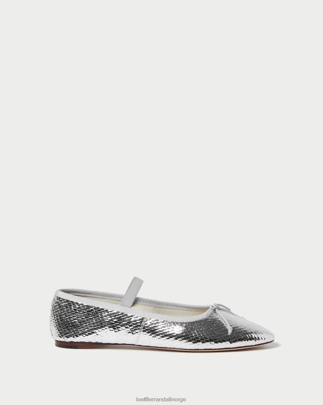 Loeffler Randall sko kvinner leonie ballett flat FT8D309 sølv