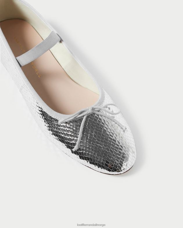 Loeffler Randall sko kvinner leonie ballett flat FT8D309 sølv