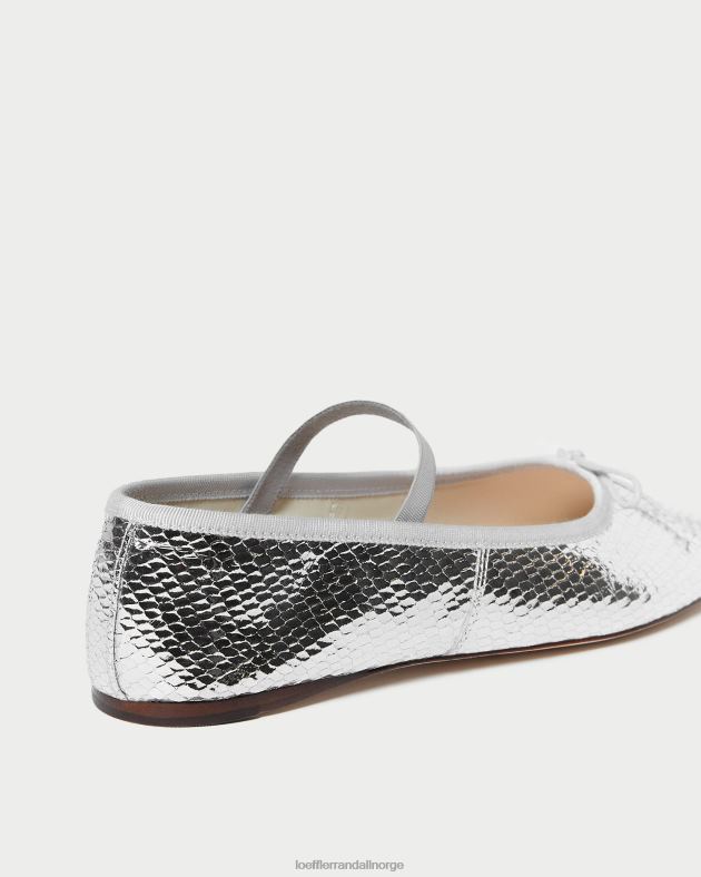 Loeffler Randall sko kvinner leonie ballett flat FT8D309 sølv