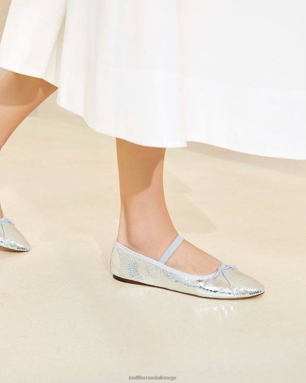 Loeffler Randall sko kvinner leonie ballett flat FT8D309 sølv