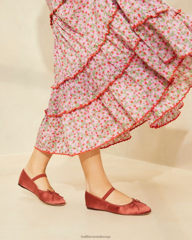 Loeffler Randall sko kvinner leonie ballett flat FT8D310 terrakotta
