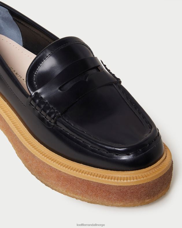 Loeffler Randall sko kvinner rikki plattform loafer FT8D311 svart