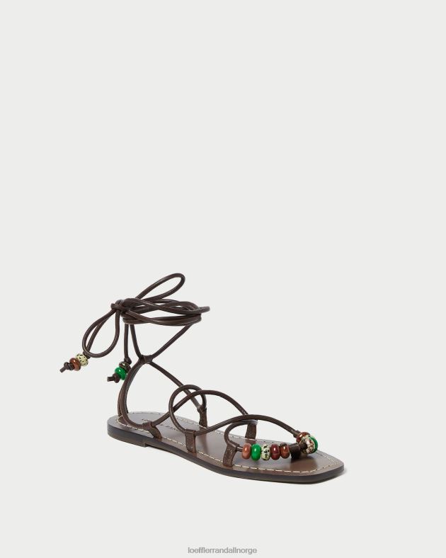 Loeffler Randall sko kvinner Colleen knute sandal med snøring FT8D134 sjokolade