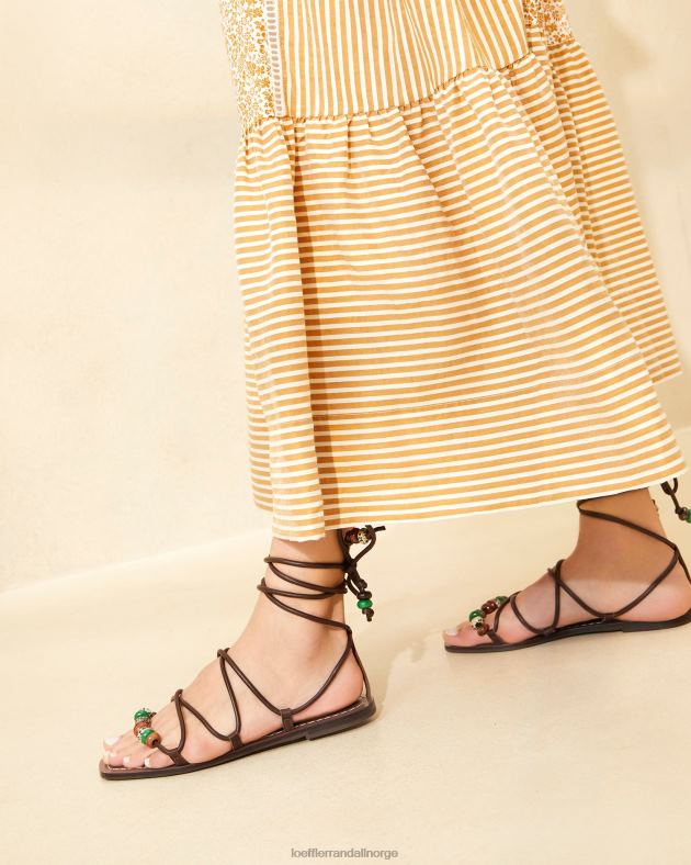 Loeffler Randall sko kvinner Colleen knute sandal med snøring FT8D134 sjokolade