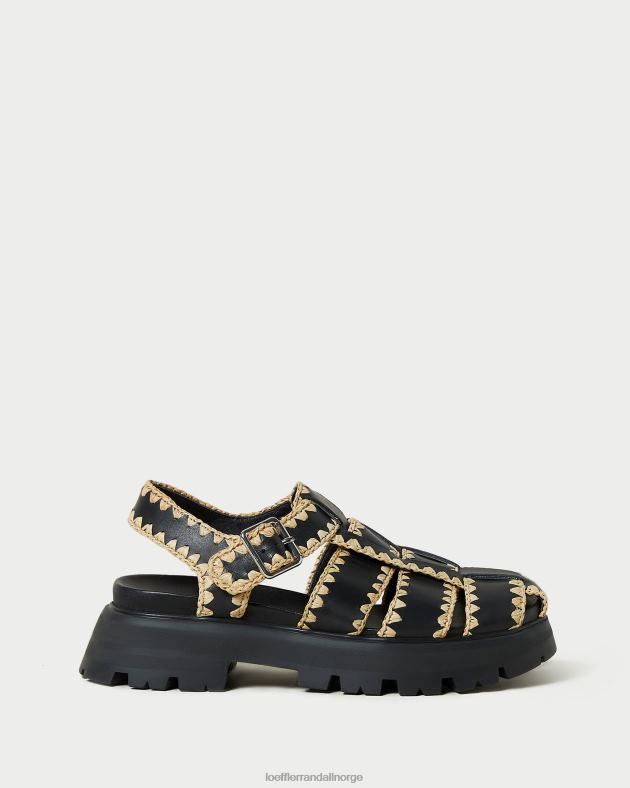Loeffler Randall sko kvinner Talia bursandaler FT8D125 svart/naturlig