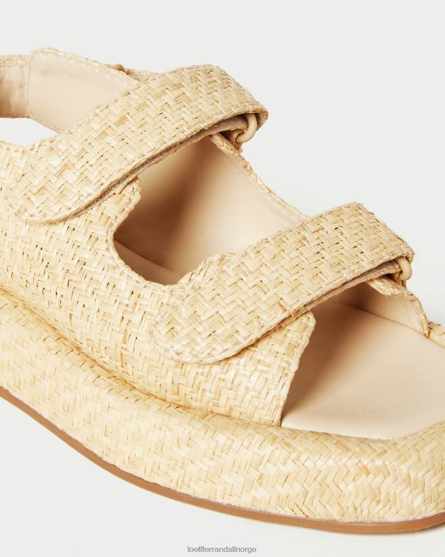 Loeffler Randall sko kvinner blaise raffia plattformsandal FT8D101 naturlig