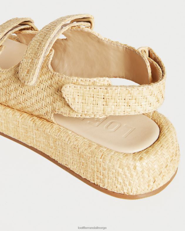 Loeffler Randall sko kvinner blaise raffia plattformsandal FT8D101 naturlig
