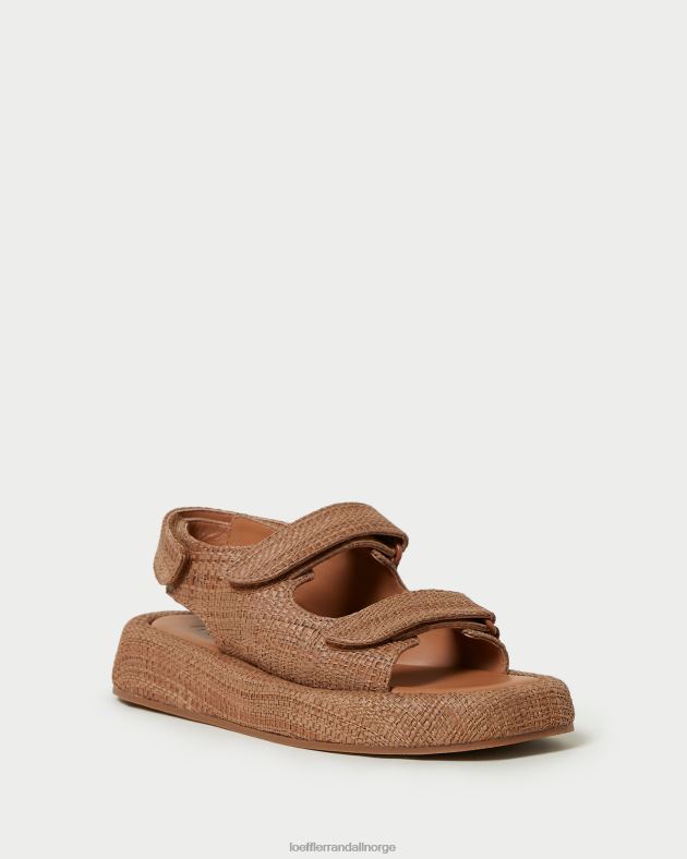Loeffler Randall sko kvinner blaise raffia plattformsandal FT8D110 brun