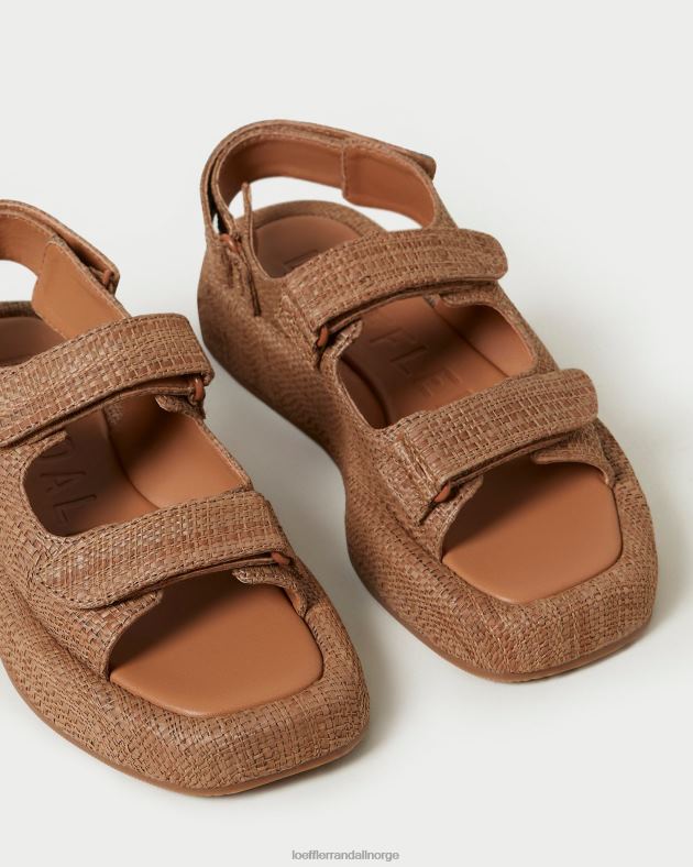 Loeffler Randall sko kvinner blaise raffia plattformsandal FT8D110 brun